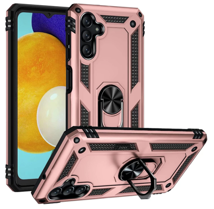 Samsung A15 4G/5G phone case rose gold ring armor anti drop shockproof rugged protective
