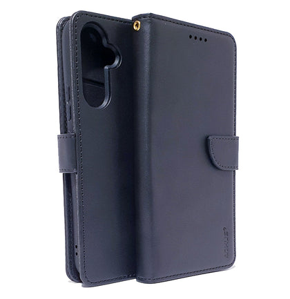 Samsung A15 4G/5G phone case wallet cover flip anti drop anti slip shockproof black