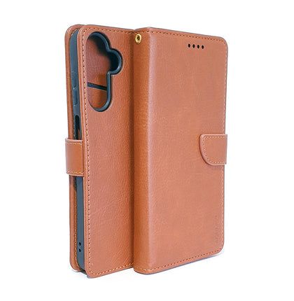 Samsung A15 4G/5G phone case wallet cover flip anti drop anti slip shockproof brown