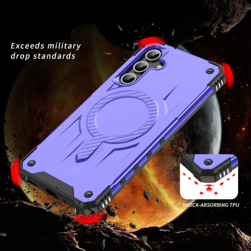 Samsung A16 / A17 / A26 5G phone case purple. Magnetic, Magsafe, Armor, Anti-Drop, Shockproof, Rugged, Protective.