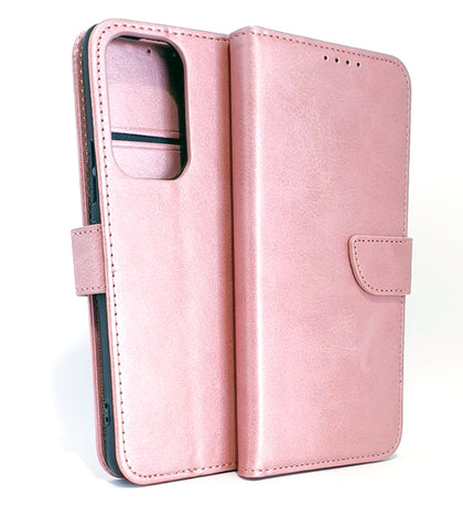 Samsung A35 5G phone case wallet cover flip anti drop anti slip shockproof rose pink
