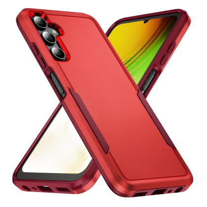 Samsung A36 / A56 5G Symmetry Hard Phone Case. Red armor, Anti drop, shockproof, rugged and protective
