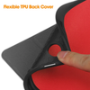 Samsung Galaxy Tab A9+ Case Red. 3 Fold Smart Leather TPU Cover with Auto Sleep/Wake & Stand