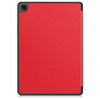 Samsung Galaxy Tab A9+ Case Red. 3 Fold Smart Leather TPU Cover with Auto Sleep/Wake & Stand