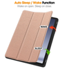 Samsung Galaxy Tab A9+ Case Rose Gold – 3-Fold Smart Leather TPU Cover with Auto Sleep/Wake & Stand