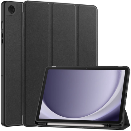 Samsung Galaxy Tab A9+ Case black. 3 Fold Smart Leather TPU Cover with Auto Sleep/Wake & Stand