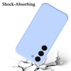 Samsung S23 Phone case. Soft, flexible liquid silicone protective cover. Light blue.