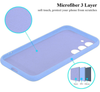 Samsung S23 Phone case. Soft, flexible liquid silicone protective cover. Light blue.