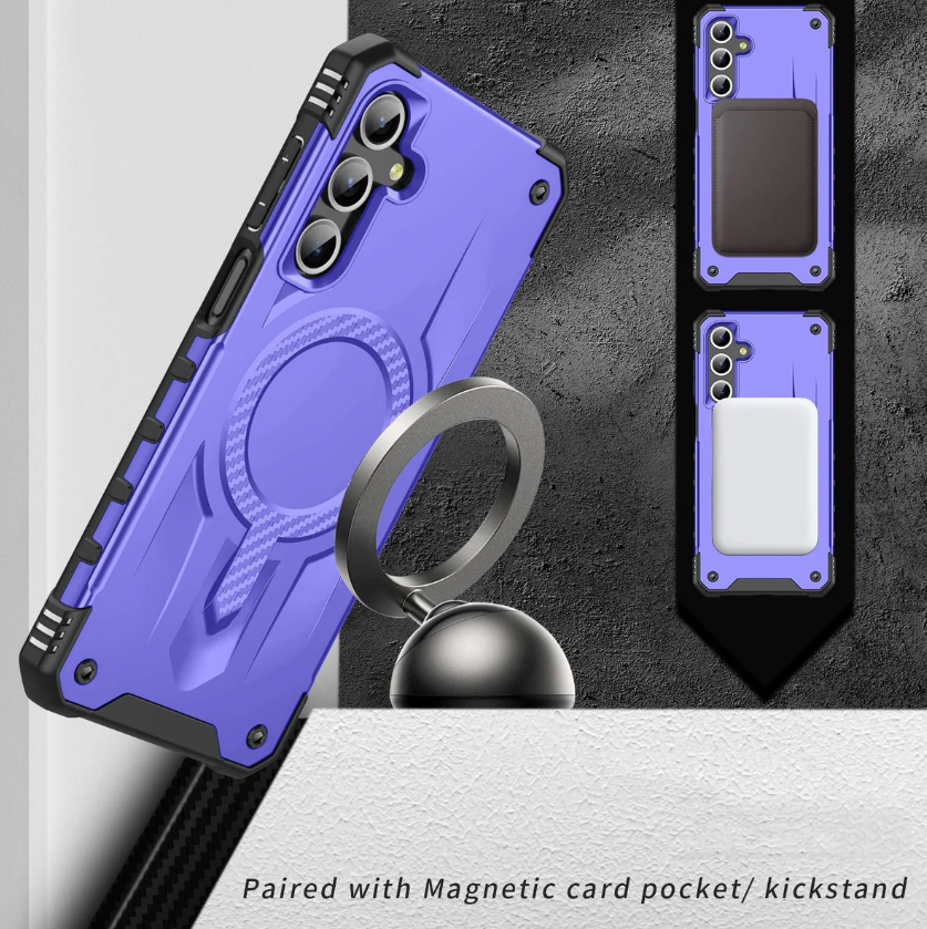 Samsung A36 / A56 5G phone case purple. Magnetic, Magsafe, Armor, Anti-Drop, Shockproof, Rugged, Protective.