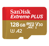 SanDisk Extreme PLUS, Flash memory card (microSDXC to SD adapter included), 128 GB, A2, Video Class V30, UHS,I U3, Class10, microSDXC UHS,I