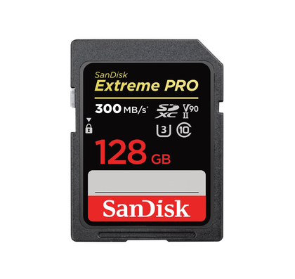 SanDisk Extreme Pro, Flash memory card, 128 GB, UHS,II U3, Class10, 1733x,2000x, SDXC UHS,II