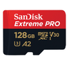 SanDisk Extreme Pro, Flash memory card (microSDXC to SD adapter included), 128 GB, A2, Video Class V30, UHS,I U3, Class10, microSDXC UHS,I