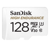 SanDisk High Endurance, Flash memory card (microSDXC to SD adapter included), 128 GB, Video Class V30, UHS,I U3, Class10, microSDXC UHS,I