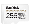 SanDisk High Endurance, Flash memory card (microSDXC to SD adapter included), 256 GB, Video Class V30, UHS,I U3, Class10, microSDXC UHS,I