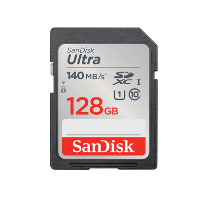 SanDisk Ultra, Flash memory card, 128 GB, Class 10, SDHC UHS,I