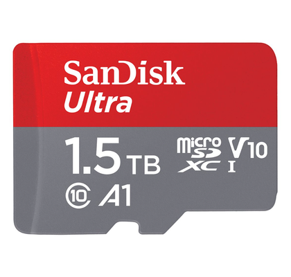 SanDisk Ultra, Flash memory card (microSDXC to SD adapter included), 1.5 TB, A1, UHS Class 1, Class10, microSDXC UHS,I