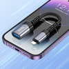 UA24 iPhone 5-14 to USB-A (USB2) OTG adapter zinc alloy shell support charging and data transfer