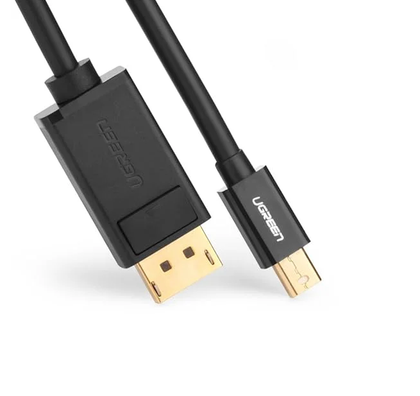 UGREEN 10477 Mini DisplayPort to DisplayPort Cable 1.5m Black – High Speed 8.64Gbps, 4K Support