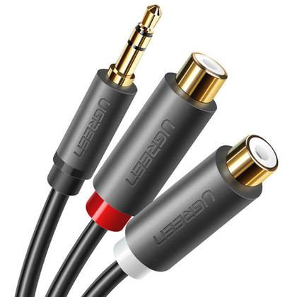 UGREEN 3.5mm male to 2 RCA female adapter 25cm cable