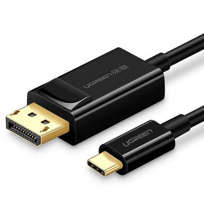 UGREEN 4K USB-C to DisplayPort Cable 1.5m Black – Plug & Play, 4K@30Hz, Compatible with MacBook, Windows, Linux Devices