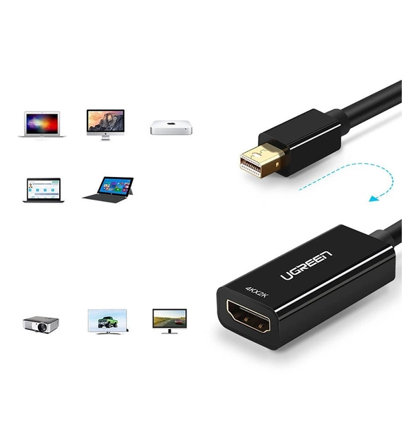 UGREEN Mini DisplayPort (Thunderbolt 2) to HDMI Adapter 1080P Converter for MacBook, Surface Pro, Lenovo, Dell, HP, Asus