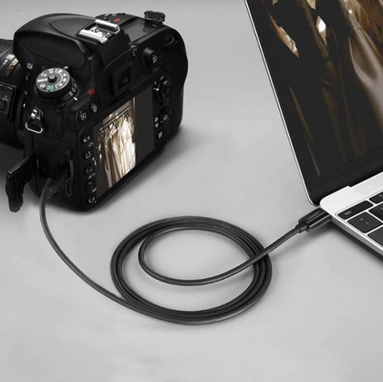 UGREEN USB-C to Mini USB Cable 1m Black – 2A Fast Charging & 480Mbps Data Transfer for GoPro, Camera, Laptop