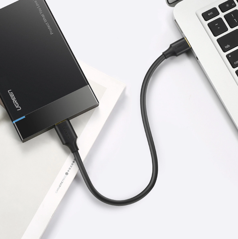 UGREEN USB 3.0 Type-A to Micro USB-B Cable 1m Black – 5Gbps Data Transfer, Gold-Plated Connectors