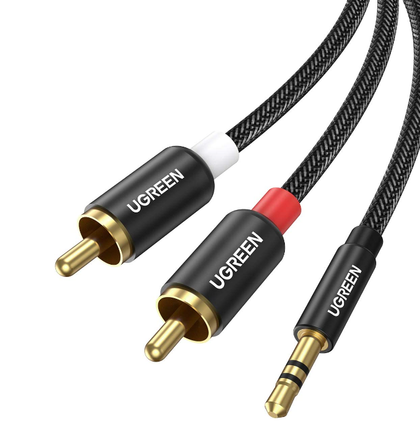 3.5mm Jack to Dual Phono Audio 2RCA Cable 2 metre lead