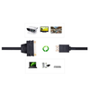 Ugreen HDMI Male to DVI Female Adapter Cable 22cm Black – Full HD 1080p Gold-Plated Connectors