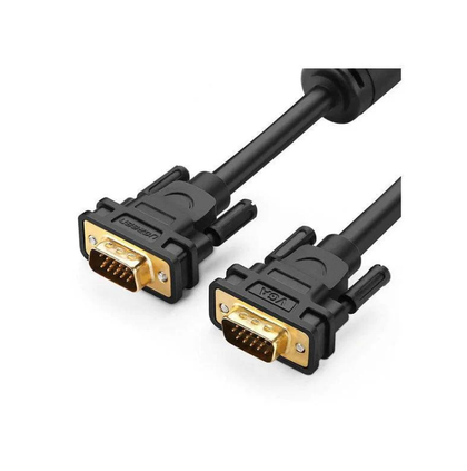 Ugreen VGA Cable 1.5m Male to Male 15 Pin 1080P Full HD with Ferrite Core. Black
