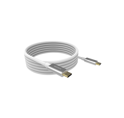 VISION. 4M USB-C 3.2 (M) to USB-C 3.2 (M) cable. 3A. Fast charge/data. 10 Gbps. Phone, tablet, laptop, with USBC port. 22+30 AWG. White. Professional