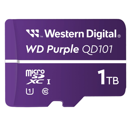 WD Purple WDD100T1P0C, Flash memory card, 1 TB, UHS,I U1, Class10, microSDXC, purple