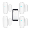 WiFi Door and Window Sensors. Tuya, Smart-life sync and notification app. No Hub Required. Compatible with Alexa, Google Home (4-pack)