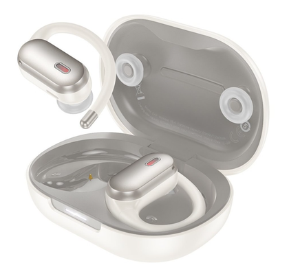 Wireless Open-Ear Earbuds. Bluetooth Earphones. Wireless Bluetooth 5.4. EA7 with Detachable lanyard. White