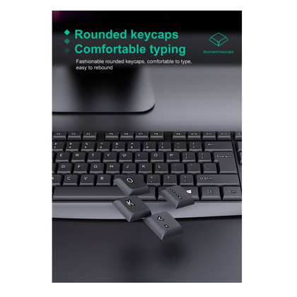iMICE KM-520 Waterproof Wired Keyboard and Mouse Combo, USB, 104 Keys, 1200 DPI, Ergonomic Design, Durable & Spill-Resistant