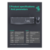 iMICE KM-520 Waterproof Wired Keyboard and Mouse Combo, USB, 104 Keys, 1200 DPI, Ergonomic Design, Durable & Spill-Resistant