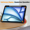 iPad Air 2024/2025 Case Red. 3 Fold Smart Leather TPU Cover with Auto Sleep/Wake & Stand