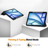 iPad Air 2024/2025 Case black. 3 Fold Smart Leather TPU Cover with Auto Sleep/Wake & Stand