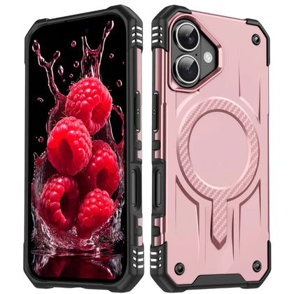 iPhone 12 / 12 pro phone case rose gold pink. Magnetic, Magsafe, Armor, Anti-Drop, Shockproof, Rugged, Protective.