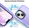 iPhone 13 & iPhone 14 Case. Magsafe, Magnetic Shockproof Rugged Hard Cover, Matte Purple Skin Feel