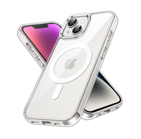 iPhone 13/14 Magnetic Clear Case MagSafe Compatible Shockproof Anti-Scratch Slim Bumper Cover
