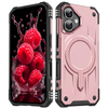 iPhone 13 & iPhone 14 Case. rose gold pink. Magnetic, Magsafe, Armor, Anti-Drop, Shockproof, Rugged, Protective.