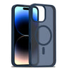 iPhone 13 & iPhone 14 Case. Magsafe, Magnetic Shockproof Rugged Hard Cover, blue Skin Feel
