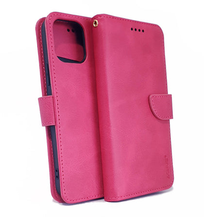 iPhone 13 phone case wallet cover flip anti drop anti slip shockproof pink