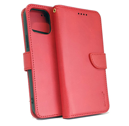 iPhone 13 phone case wallet cover flip anti drop anti slip shockproof red