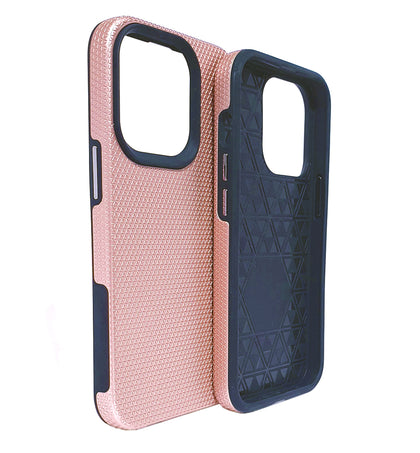 iPhone 14 PRO phone case anti drop anti slip shockproof dotted rose gold