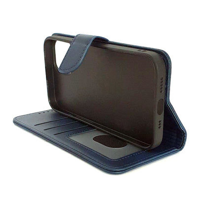 iPhone 14 PRO phone case wallet cover flip anti drop anti slip shockproof blue