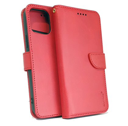 iPhone 14 PRO phone case wallet cover flip anti drop anti slip shockproof red