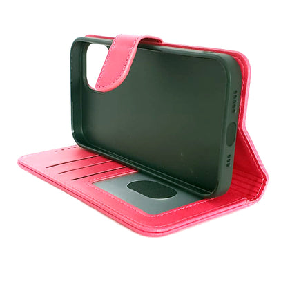 iPhone 14 phone case wallet cover flip anti drop anti slip shockproof pink