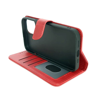 iPhone 14 phone case wallet cover flip anti drop anti slip shockproof red
